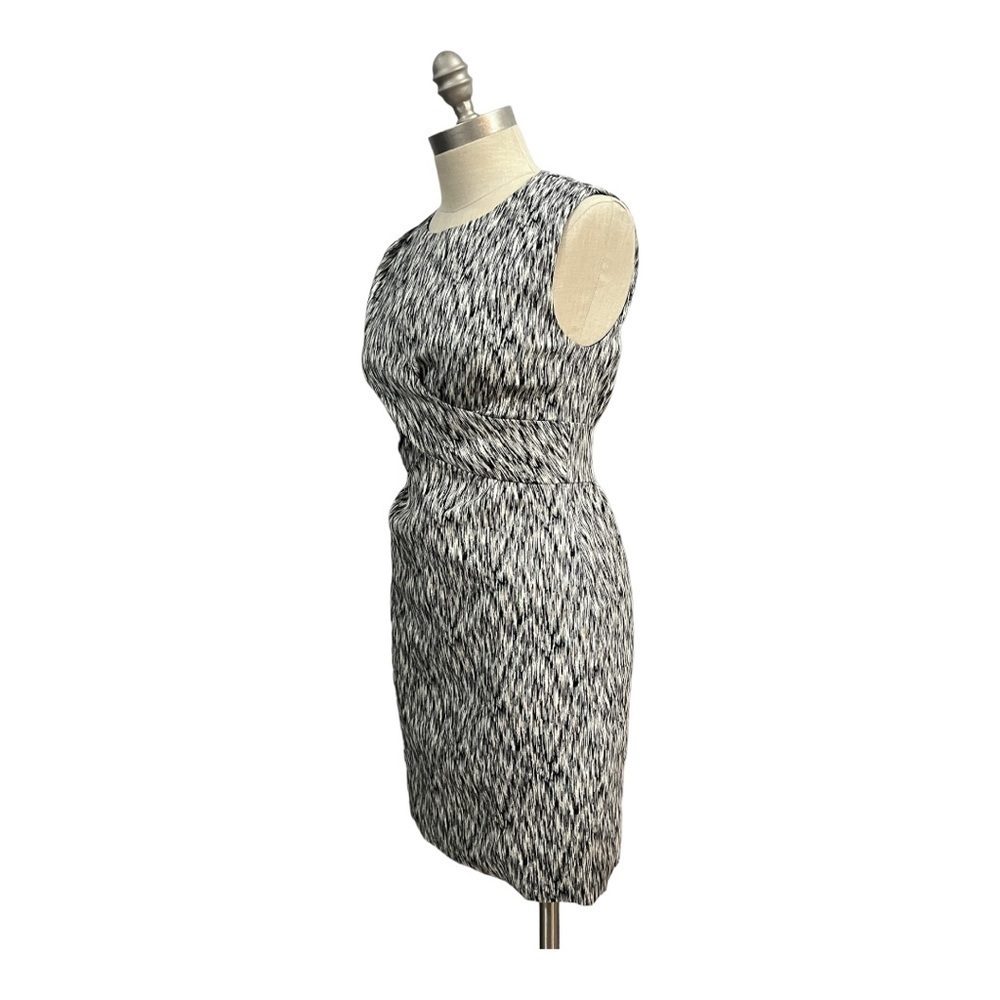 WHIT lib Sheath Dress Cocktail Black White Size 2 Sleeveless Career - Picture 2 of 14